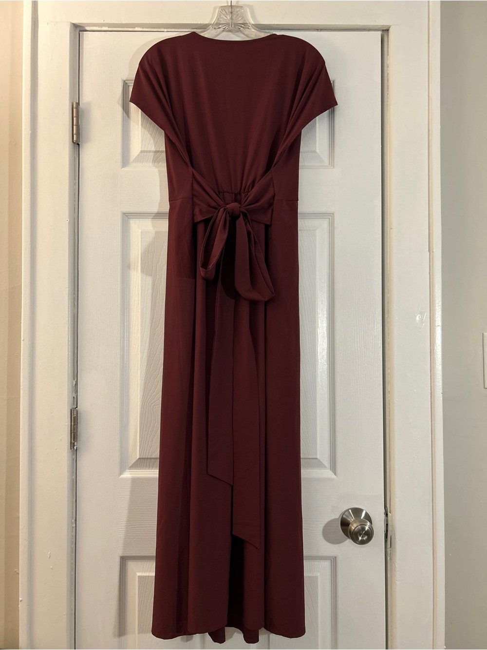 HALARA Deep Wine Wrap-Front Maxi Dress - Picture 2 of 3